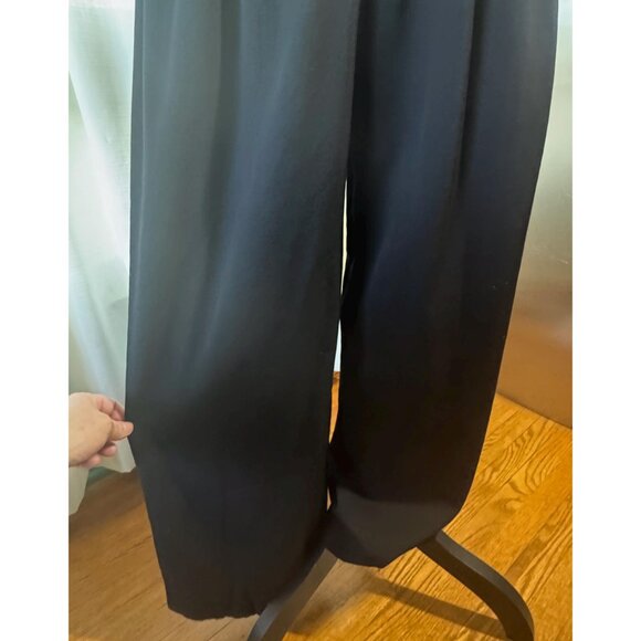 Vintage 1980s jumpsuit, black, pure wool, wide lapels, by Krizia Italy - Picture 7 of 10